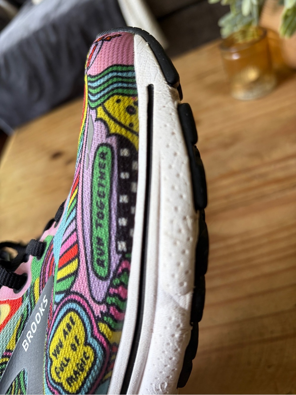 Brooks Ghost 15 Shoes Womens 7.5 Wednesday Holmes Pride Limited Edition - Picture 10 of 16